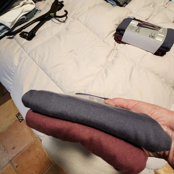 Serra 2 Pack Soft Leggings - Black and Purple - Picture 3 of 5